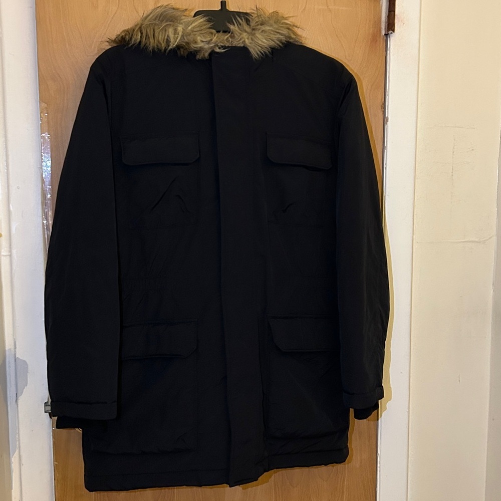 Black Hooded Fleece Jacket XL/TG 14